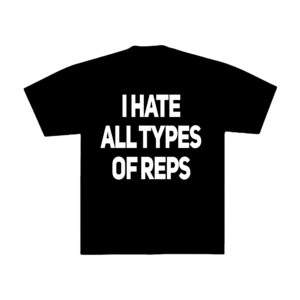 i hate reps tee black