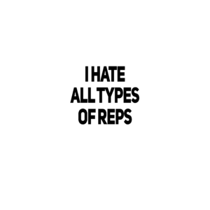 i hate reps tee white